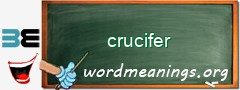 WordMeaning blackboard for crucifer